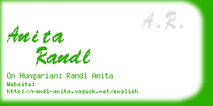 anita randl business card